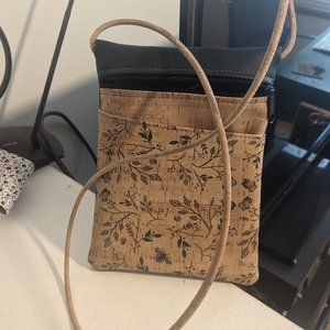 Cork mini crossbody bag, vegan, by Natalie Therese, NWT